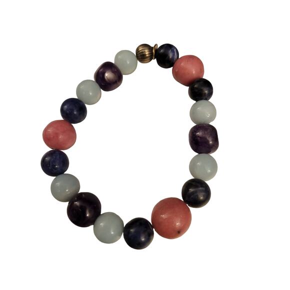 Carolyn Pollack Multi Stone Sterling Bracelet Amethyst - Picture 1 of 6